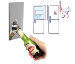 Fridge magnet bottle opener