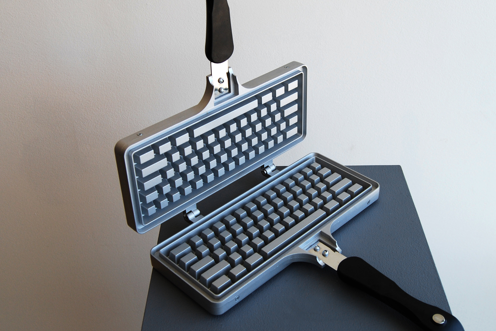 keyboard shaped waffle iron