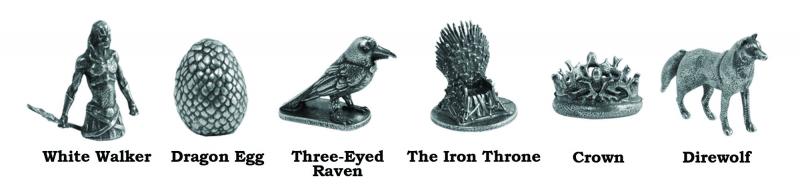 Game of Thrones monopoly tokens