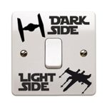 Star Wars themed light switch sticker dark side / light side